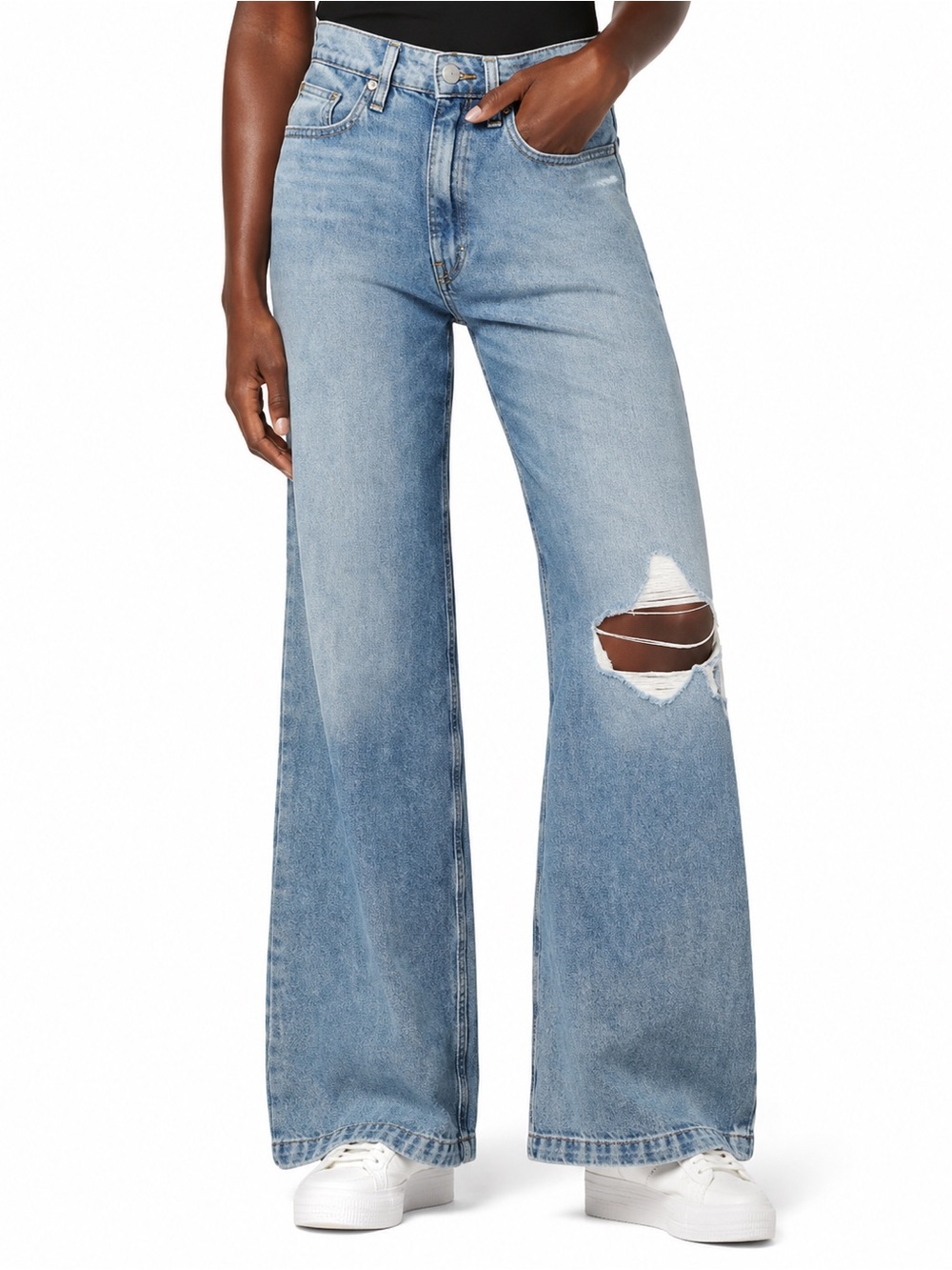 Hudson Jodie 26x30 High Rise Loose 0638 Wide Leg Jeans in Color the